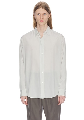 The Row Granada Shirt in White & Blue - White. Size L (also in M, XL/1X).