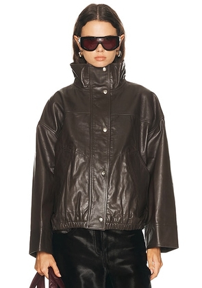 Rohe Reinvented Leather Jacket in Earth - Brown. Size 34 (also in ).