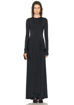 SEV Knotted Knit Dress in Black - Black. Size 36 (also in 34).