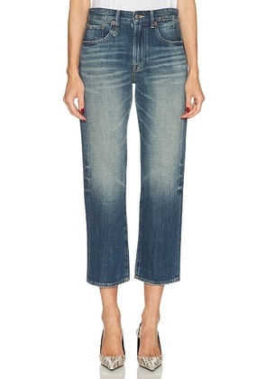 R13 Romeo Straight Leg in Raine Blue - Blue. Size 24 (also in 27, 25, 26, 28, 29, 30).