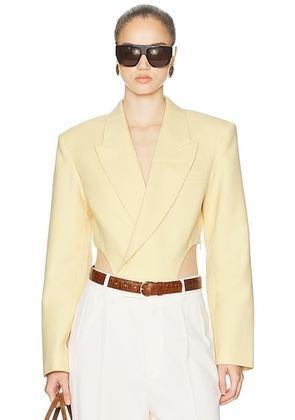 Ronny Kobo Florina Bodysuit in Banana - Yellow. Size L (also in S, M).