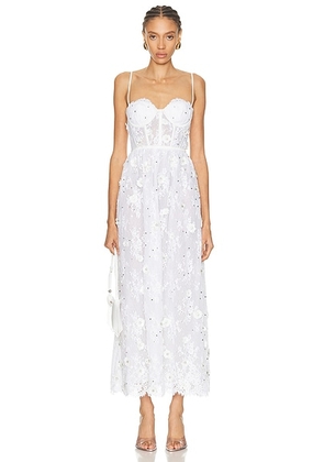 Retrofete Noema Dress in White & Silver - White. Size M (also in L, S, XS).