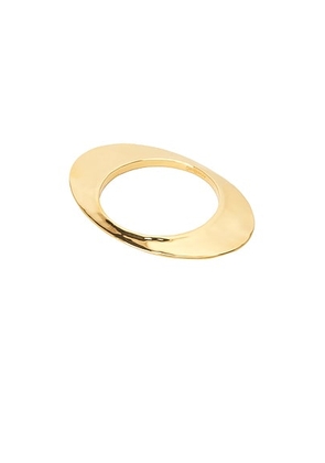 Saint Laurent Oval Bangle Bracelet in Or 3N Patine - Metallic Gold. Size S (also in ).