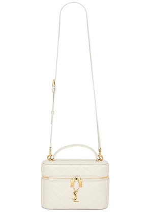 Saint Laurent Gaby Large Vanity Bag in Crema Soft - Cream. Size all.