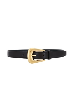 Saint Laurent Boucle Folk Belt in Dark Burnt Chocolate - Chocolate. Size 70 (also in 90).