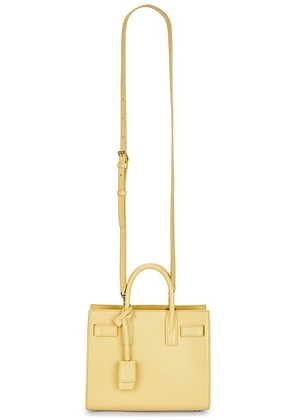 Saint Laurent Nano Sac De Jour Tote Bag in Soft Lemon - Lemon. Size all.