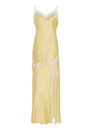 Third Form Exclusive Lace-Detailed Satin Midi Slip Dress - Moda Operandi