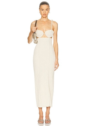 TG Botanical Bella Dress in Off White - Cream. Size M (also in L, S, XS).