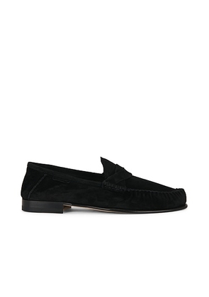 TOM FORD Suede Twisted Band Ripley Loafer in Black - Black. Size 41 (also in 42, 43, 44).