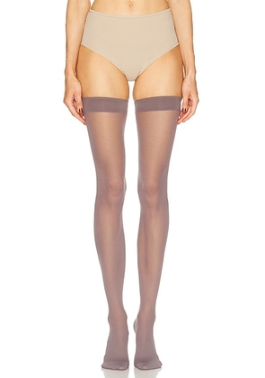 SWEDISH STOCKINGS Svea Thigh High Socks in Mid Grey - Grey. Size M/L (also in S/M).