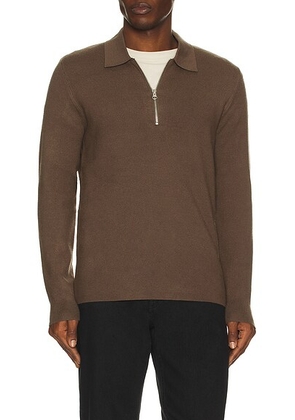 SAMSOE SAMSOE Guna Half Zip Sweater in Canteen - Brown. Size M (also in L, S, XL/1X, XXL/2X).