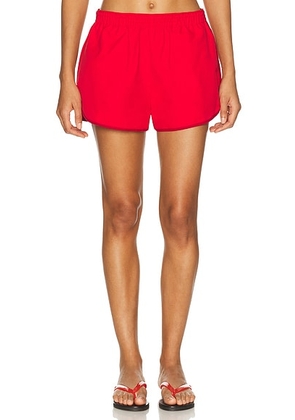 Staud Anchor Short in Cardinal - Red. Size L (also in XS).