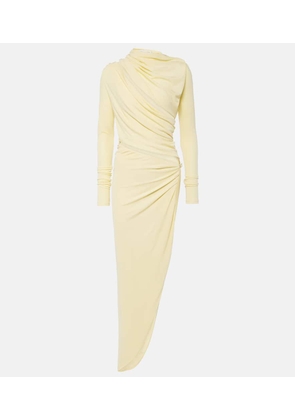 Christopher Esber Asymmetric draped cutout midi dress