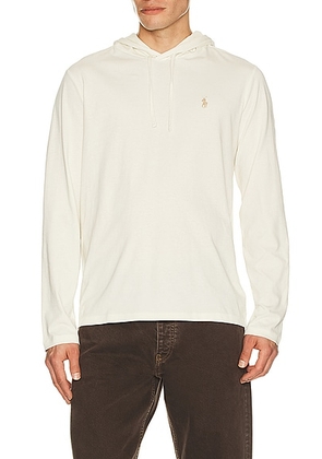 Polo Ralph Lauren Long Sleeve Hooded T-shirt in Parchment Cream - Cream. Size M (also in S).