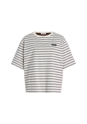 Miu Miu Cotton Jersey T-Shirt - Moda Operandi