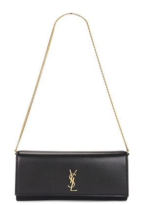 Saint Laurent Kate Clutch On Chain in Noir - Black. Size all.