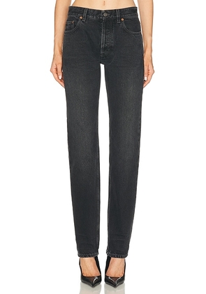 Saint Laurent Straight Leg in Ash Black - Black. Size 24 (also in 25, 27, 28, 29, 30, 31, 32).