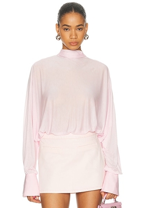 SEROYA Hawkes Bodysuit in Petal Pink - Rose. Size L (also in S, XL).