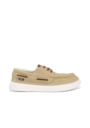 Polo Ralph Lauren Canvas Boat Shoe in Coastal Beige - Beige. Size 10 (also in 11, 12, 13, 14, 8).