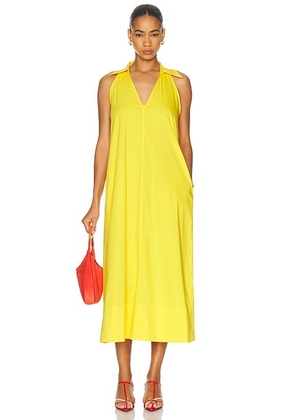 SIMONMILLER Nava Poplin Dress in Sungold - Yellow. Size L (also in M, S, XS).