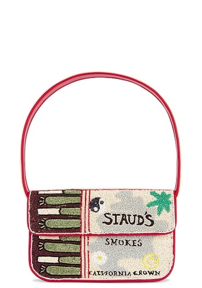Staud Tommy Beaded Bag in California Grown - Brown. Size all.