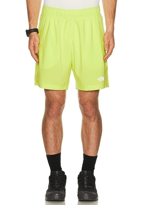 The North Face 24/7 7 Short in Fizz Lime - Lemon. Size L (also in M, S, XL/1X, XXL/2X).