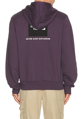 The North Face Evolution Box Nse Regular Hoodie in Endless Dusk - Purple. Size L (also in M, S, XL/1X, XXL/2X).