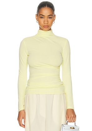 SEROYA Vivienne Top in Pastel Yellow - Lemon. Size M (also in S, XL, XS).