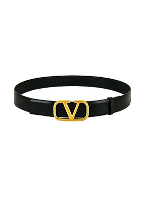 Valentino Garavani H.30 Buckle Belt in Black & Gold - Black. Size 105 (also in 100, 85, 90, 95).