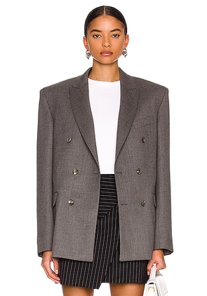 WARDROBE.NYC Double Breasted Blazer in Charcoal - Charcoal. Size M (also in ).