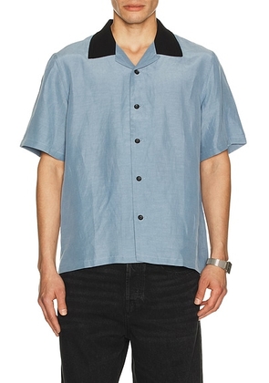 Rag & Bone Avery Slub Shirt in Light Blue - Baby Blue. Size L (also in M, S).