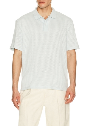 SAMSOE SAMSOE Sajase Polo in Skywriting - Blue. Size L (also in M, S, XL/1X, XXL/2X).