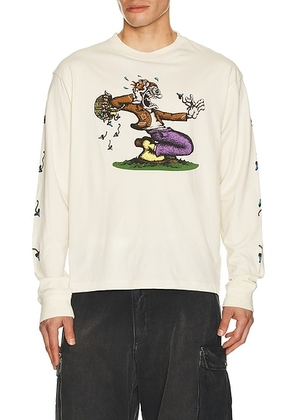 Story mfg. Grateful Tee in The Trip - White. Size L (also in M, S, XL/1X).