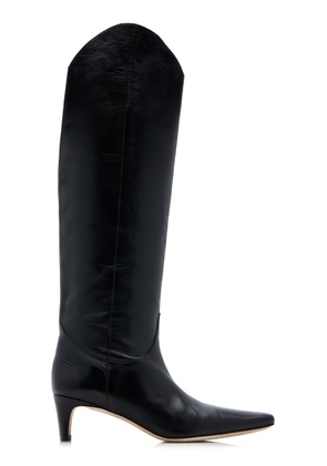 STAUD Wally Tall Leather Western Boots - Moda Operandi