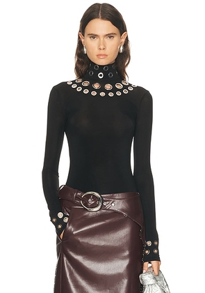 RABANNE Turtleneck in Black - Black. Size 42 (also in ).