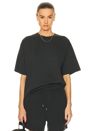 WAO The Relaxed Tee in Washed Black - Black. Size S (also in L, XL/1X, XS).