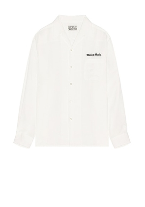 WACKO MARIA 50's Long Sleeve Shirt in White - White. Size M (also in L, S, XL).