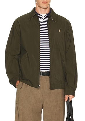 Polo Ralph Lauren Biswing Windbreaker Jacket in Company Olive - Olive. Size L (also in S, M, XL/1X, XXL/2X).