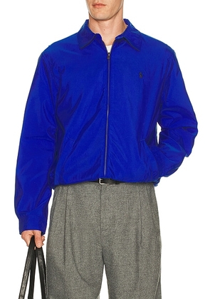 Polo Ralph Lauren Long Sleeve Polyester Twill Biswing Windbreaker Jacket in New Sapphire - Royal. Size L (also in M, S, XL/1X, XXL/2X).
