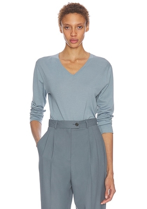 The Row Naius Top in Azure Grey - Blue. Size L (also in ).