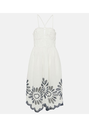 Ulla Johnson Beatrice linen and cotton midi dress