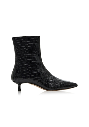 FRĒDA SALVADOR Lanna Croc-Effect Leather Boots - Moda Operandi