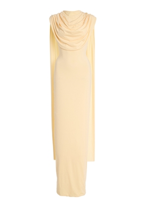 Maygel Coronel Batista Draped Jersey Maxi Dress - Moda Operandi