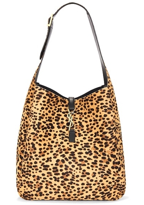 Saint Laurent Le 5 A 7 Supple Bag in Spotted  Choco  & Nero - Brown. Size all.