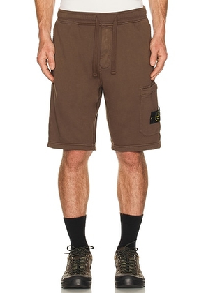 Stone Island Garment Dyed Shorts in Umber - Brown. Size L (also in M, S, XL/1X, XXL/2X).