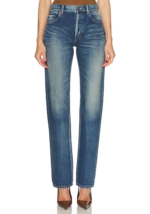 Saint Laurent Relaxed Straight Leg in Ever Vintage Blue - Blue. Size 25 (also in 27, 28, 29, 30, 31, 32).