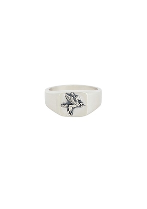 Serge de Nimes Pegasus Ring in Silver - Metallic Silver. Size 8 (also in 9 1/2, 10 1/2, 11 1/2).