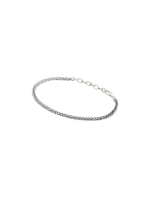 Serge de Nimes Square Spiga Bracelet in Silver - Metallic Silver. Size all.