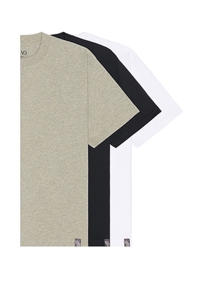 WAO The Relaxed Tee 3 Pack in Black  White  & Heather Grey. - Multi. Size S (also in L, XL/1X, XS, XXL/2X).
