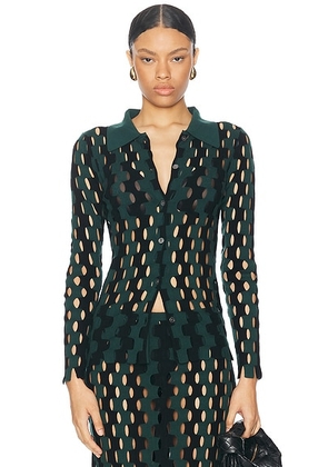 Zankov Annika Cardigan in Eucalyptus & Black - Black. Size S (also in L, XS).